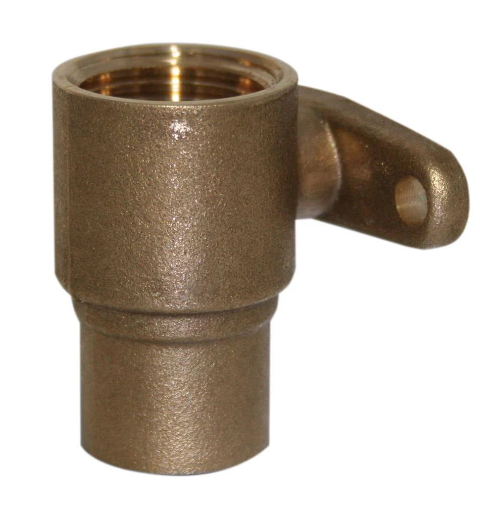 15mm x 1/2" Straight Gas Wallplate Taper | Copper Gas Fitting