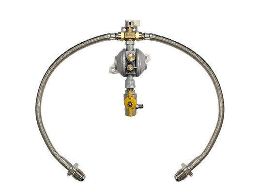 Manual Wall Mounted Gas Changeover with OPSO & Stainless Steel Pigtails | MB2C-MAN-429-POL-SS