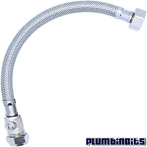 ½" x 15mm Iso Flexi Hose with Isolation Valve – 300mm