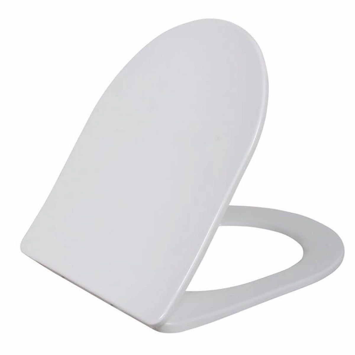Slim Heavy‑Weight Soft‑Close Toilet Seat – Urea Plastic, D‑Shape, Quick-Release