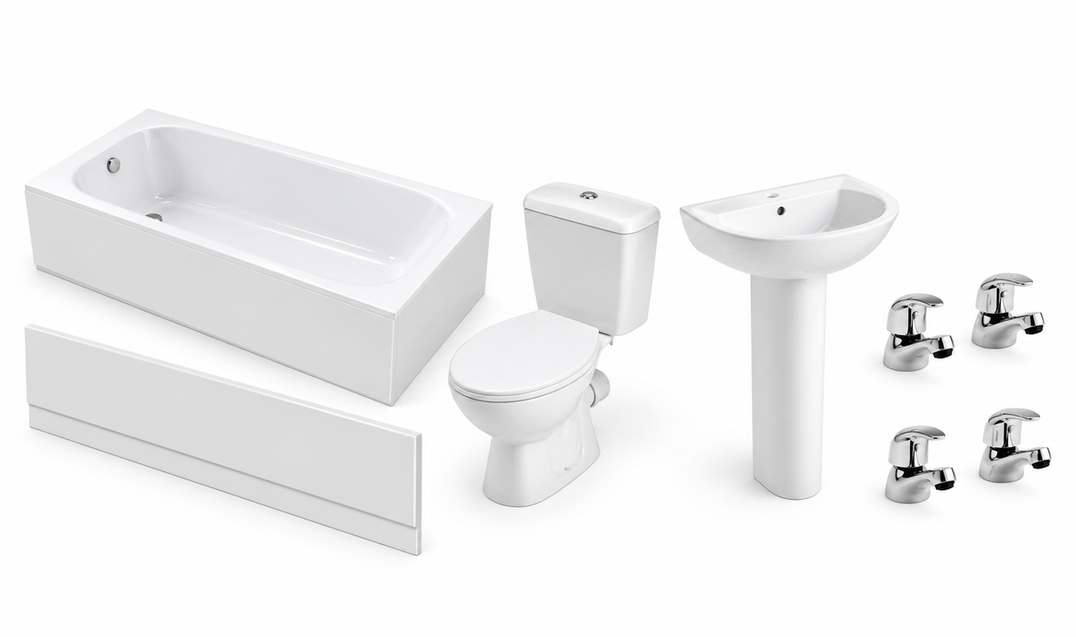 Kartell K-VIT Essential Bathroom Suite with Basin & Bath Taps