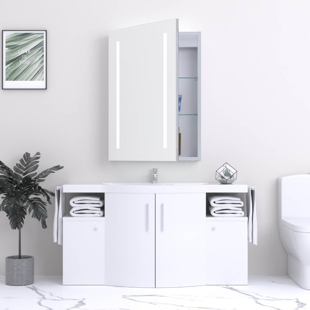 Spectrum LED Mirror Cabinet 500 × 700 mm – LED, Demister,