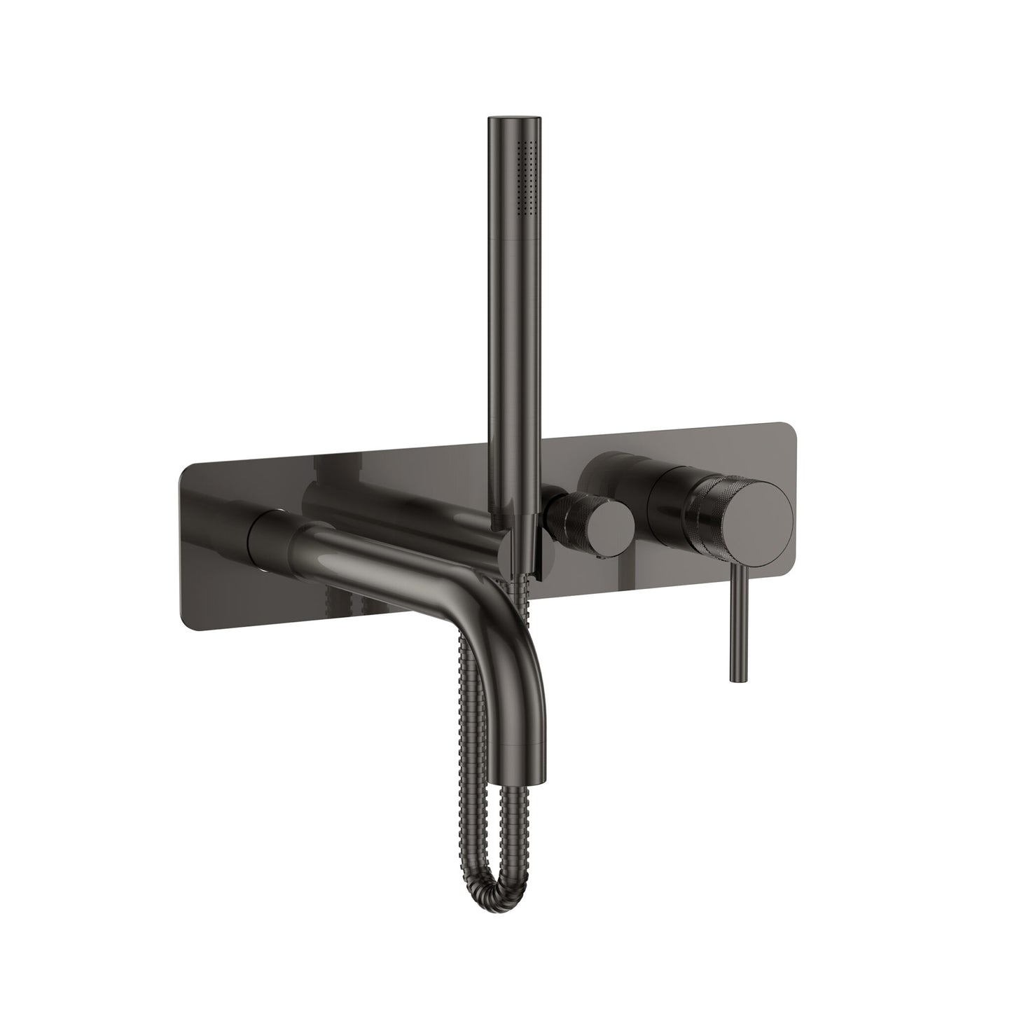 Wall Mounted Bath Shower Mixer & Handset – Gunmetal