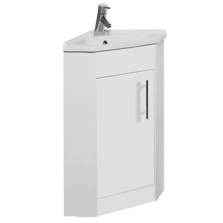 Impakt Corner Basin – Compact Ceramic Cloakroom Sink