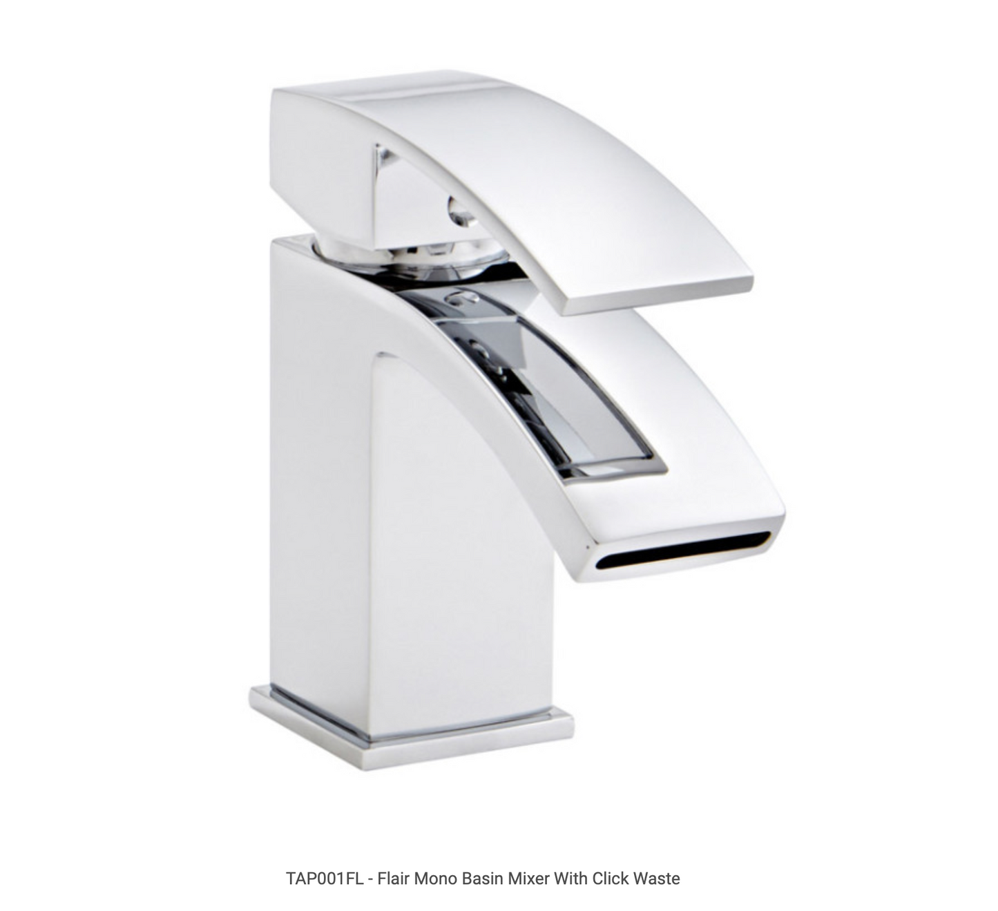 Flair Mono Basin Mixer Tap with Click Waste - Chrome