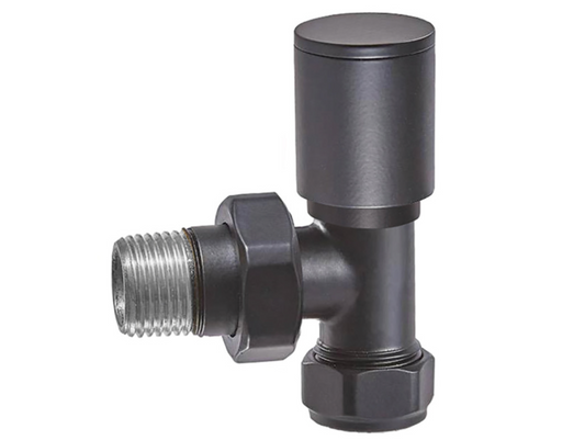 Synergy ½in x 15mm Anthracite Angled Radiator Valves (Pair)