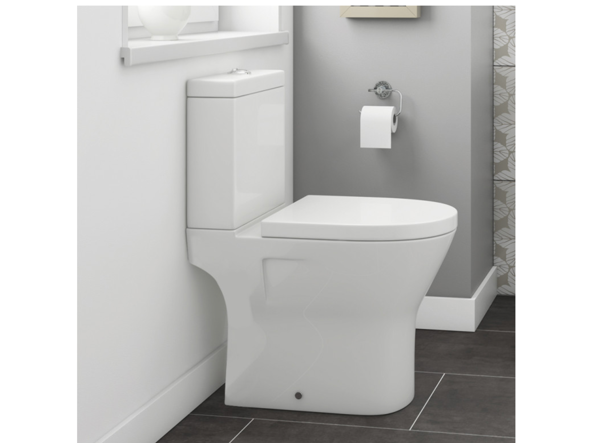 Synergy Marbella Mini Back To Wall Close Coupled WC Pan