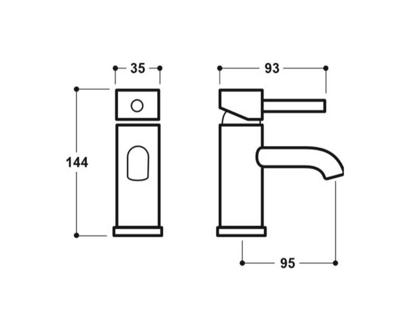 Synergy Studio G Chrome Mini Basin Mono Mixer