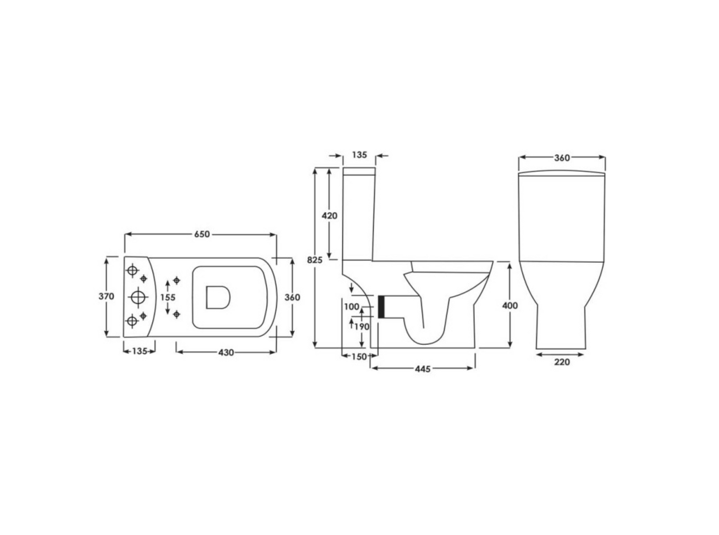 Synergy Valencia Close Coupled Full Access WC Pan
