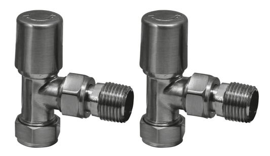 TRV Gunmetal Angled Radiator Valves (Pair)