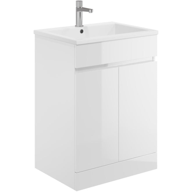 Scudo Waterguard 600mm Vanity Unit – Gloss White, Fully Waterproof