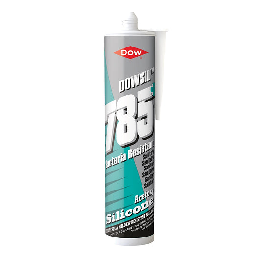 Dow 785+ White Sanitising Silicone Sealant – 310 ml Cartridge