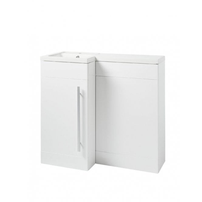 Matrix 900 Single Door Floor Standing Basin Unit – White Gloss