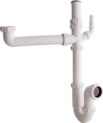 1½" (40 mm) Bowl‑and‑a‑Half Sink Kit – Polypropylene Trap with Appliance Inlet