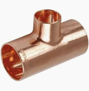 22mm - 15mm -22mm End Feed Tee