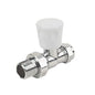 15mm Straight Rad Valve White