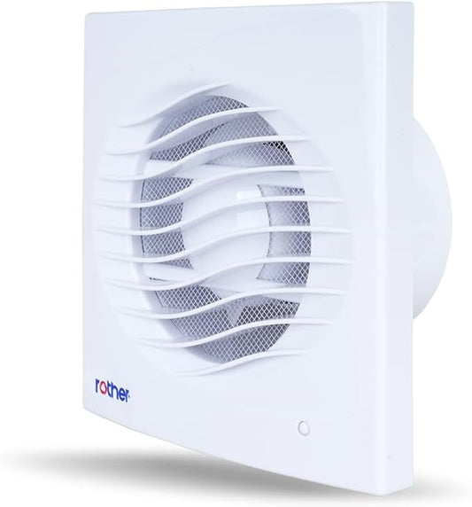 ROTHER Silent Bathroom Extractor Fan 4" | Timer, IP44, Quiet 31dB