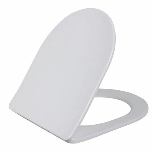 Slim Heavy‑Weight Soft‑Close Toilet Seat – Urea Plastic, D‑Shape, Quick-Release