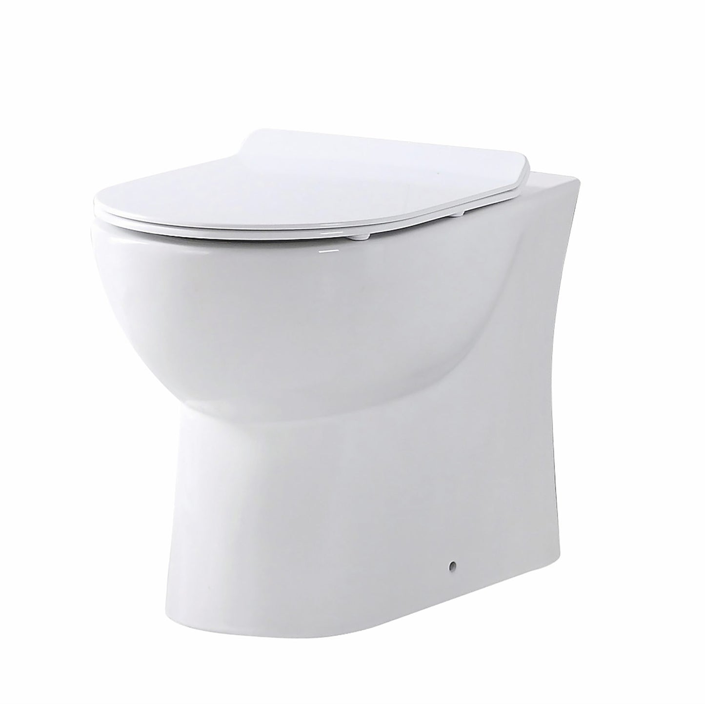 Belini Rimless Back‑to‑Wall Toilet Pan – 430 mm Height, Rimless Ceramic