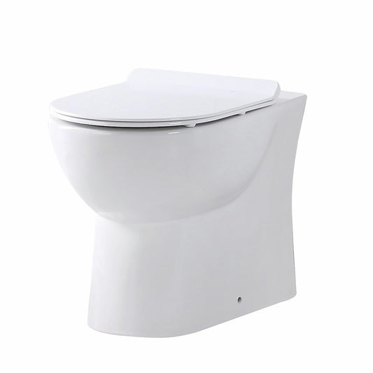 Belini Rimless Back‑to‑Wall Toilet Pan – 430 mm Height, Rimless Ceramic