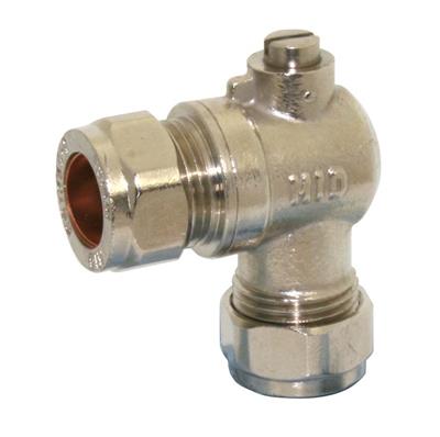 15mm Angled Chrome Isolating Valve