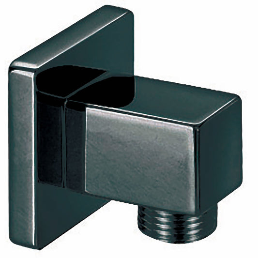 Black Square Shower Outlet Elbow