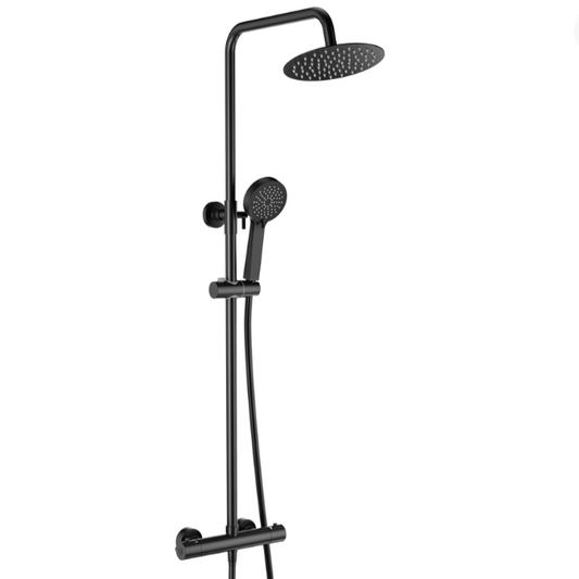 Middleton Black Thermostatic Shower Set – Dual Head