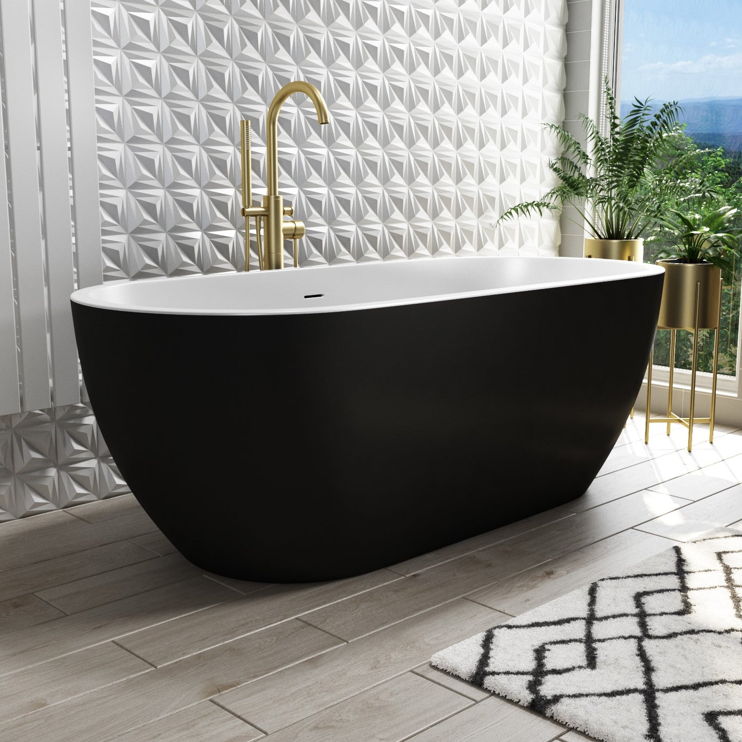 Black Free Standing Bath