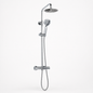 Round Thermostatic Rigid Riser Mixer Shower Set – Chrome