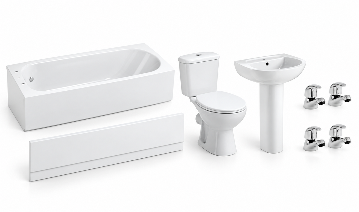 Kartell K-VIT Essential Bathroom Suite with Basin & Bath Taps