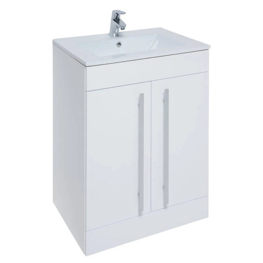 Purity Floor Standing 2 Door Cabinet – White – 600x855x450mm