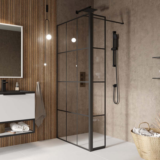 Scudo S8 900 × 2000 mm Wetroom Screen – 8 mm Toughened Glass, Frameless Panel