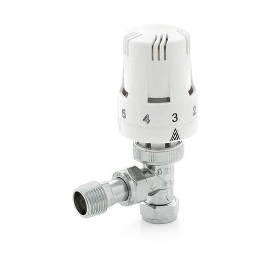 15mm Angled Thermostatic Radiator Valve (TRV) | Heating Control Valve