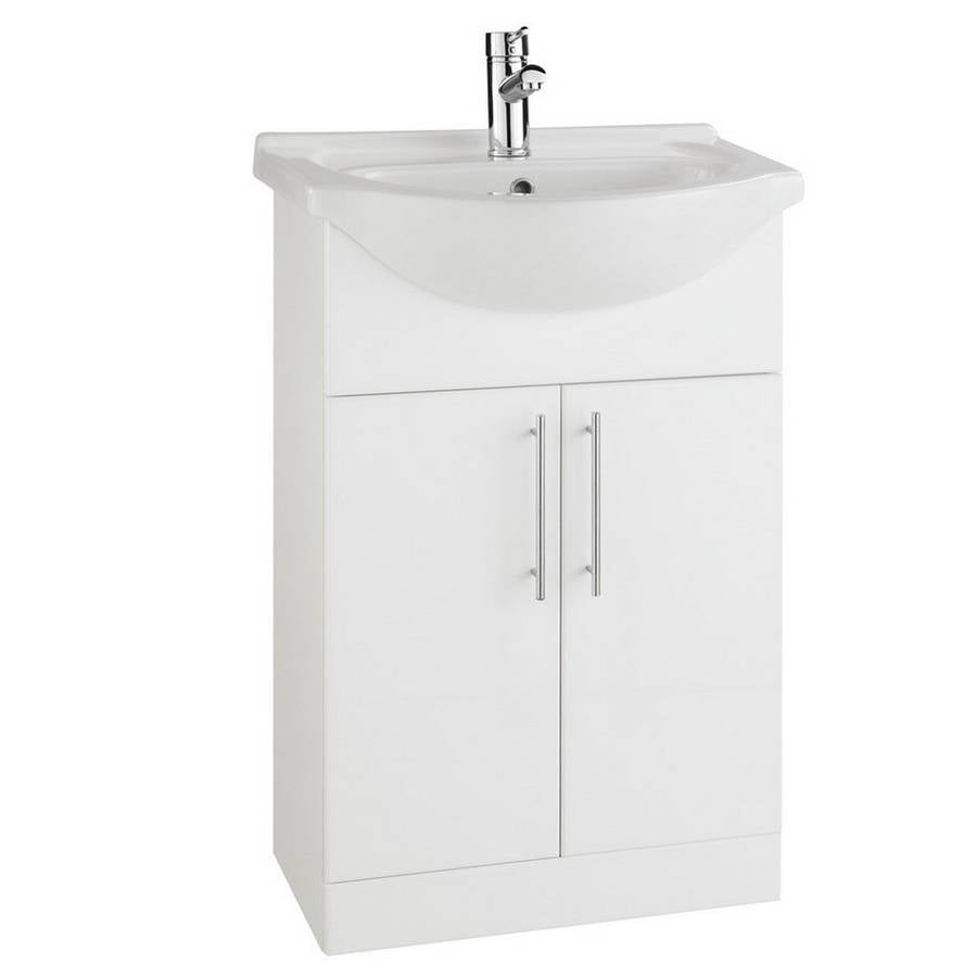 Impakt 550mm Vanity Unit with Basin – Soft-Close Doors & Ceramic Basin