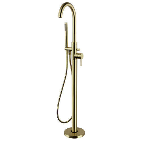 Ottone Wall Free Standing Bath Shower Mixer Brush Brass