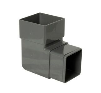 Square Downpipe 90° Bend – 65mm uPVC Right Angle Connector