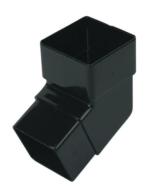 Square Downpipe 45° Bend – 65mm uPVC Angled Connector