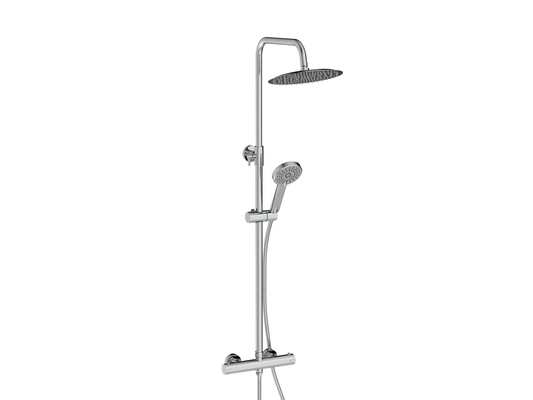 Serena Round Chrome Shower Set with EasyKit – Scudo | Modern Shower Solution