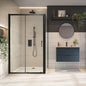 Scudo S6 1200 × 1850 mm Black Sliding Shower Door – 6 mm Glass,