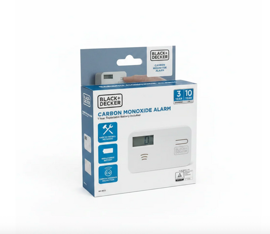 BLACK+DECKER Carbon Monoxide Detector Twin Pack | 10-Year Lithium Battery CO Alarm | Easy Install Home Safety