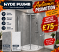900 x 900 Shower Wall Panel Pack – 10mm PVC | Concrete Grey or Carrera White Matt