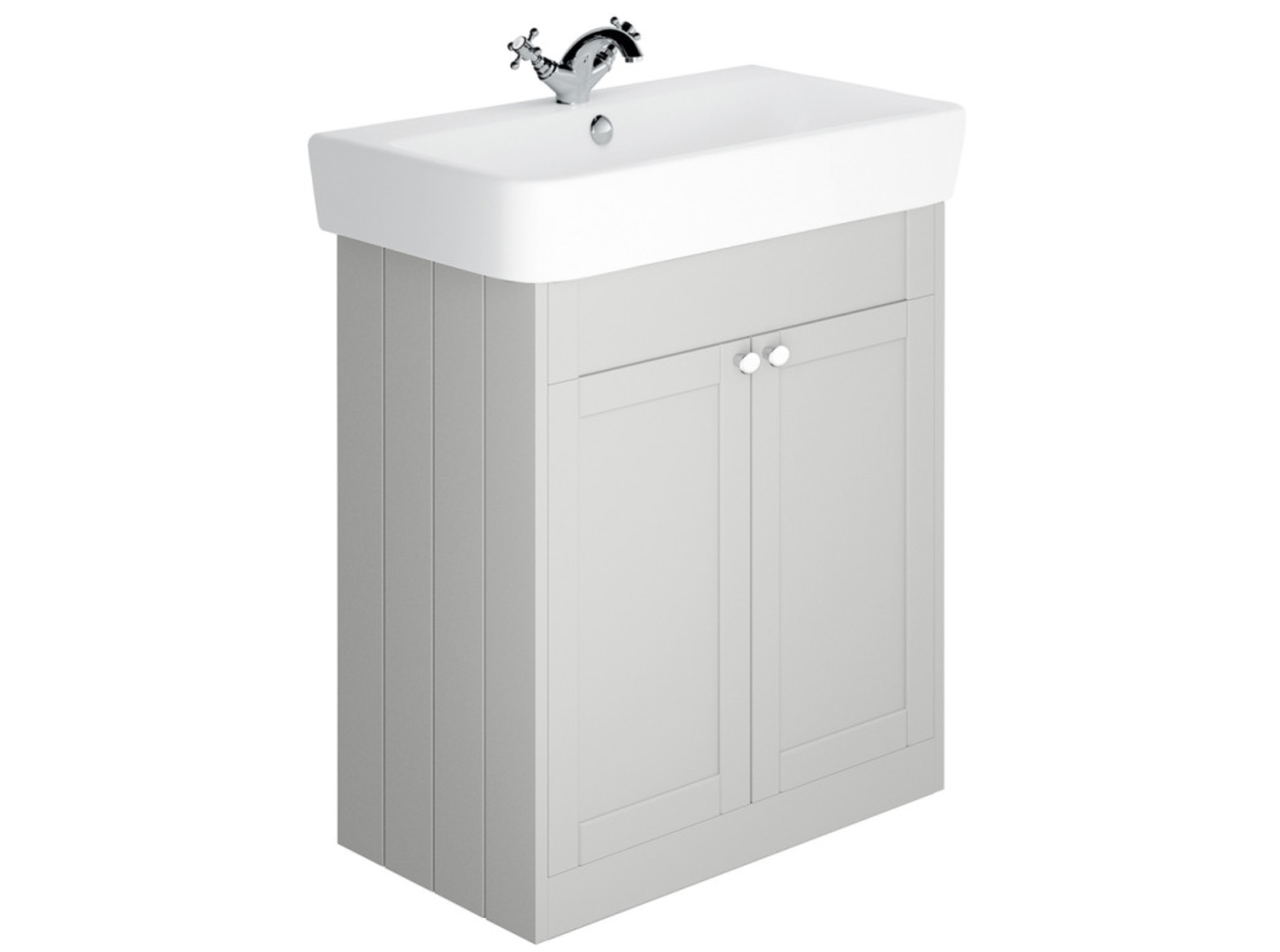 Synergy Henbury 800mm Country White Floor Vanity Unit