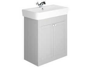 Synergy Henbury 800mm Country White Floor Vanity Unit