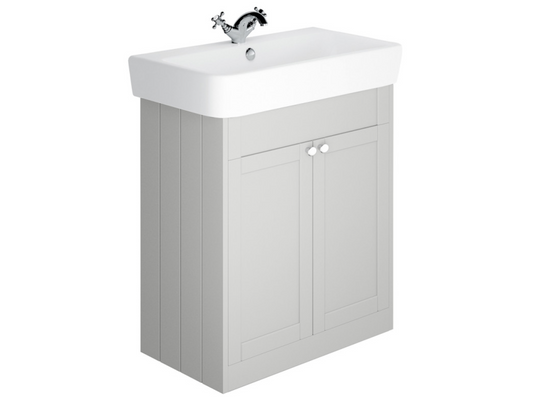 Synergy Henbury 800mm Country White Floor Vanity Unit