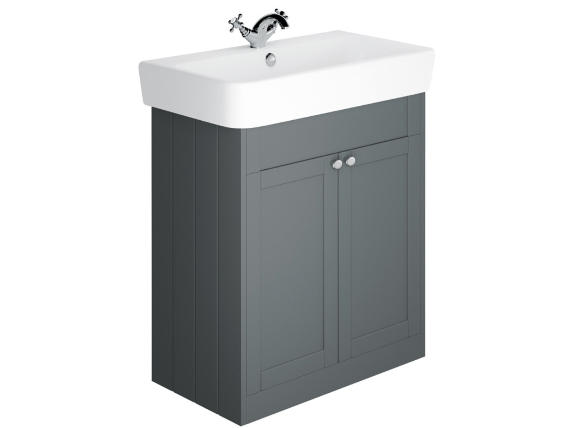 Synergy Henbury 800mm Mount Grey Floor Vanity Unit