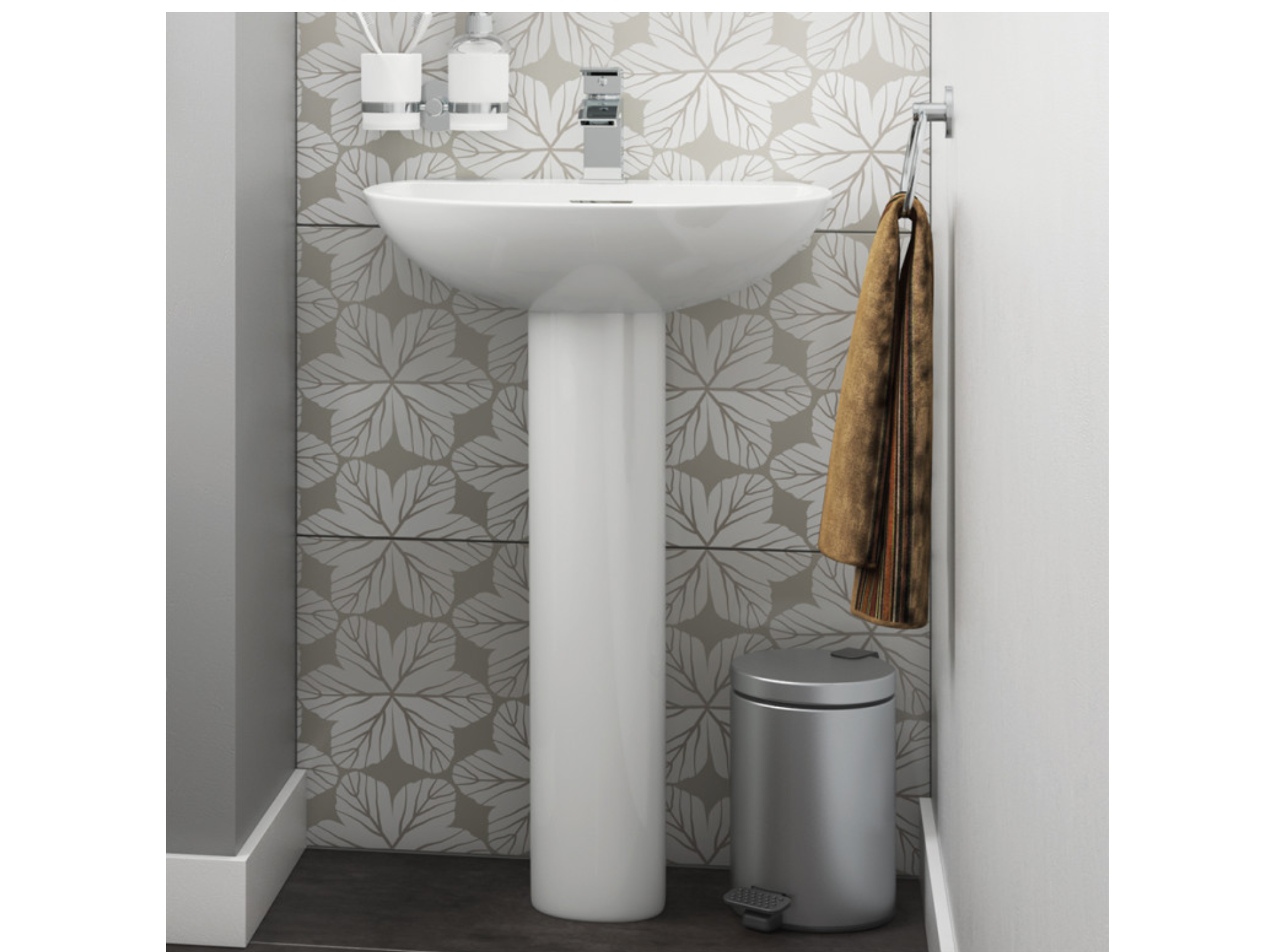 Synergy Lyon Full Pedestal For 550mm Basin (Pedestal Only)