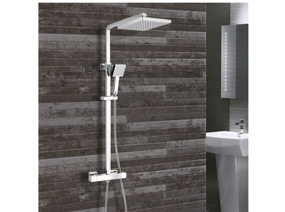 Synergy Square Cool Touch Riser Shower