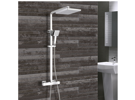 Synergy Square Cool Touch Riser Shower