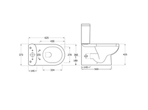 Synergy Tilly Back To Wall Close Coupled WC Pan