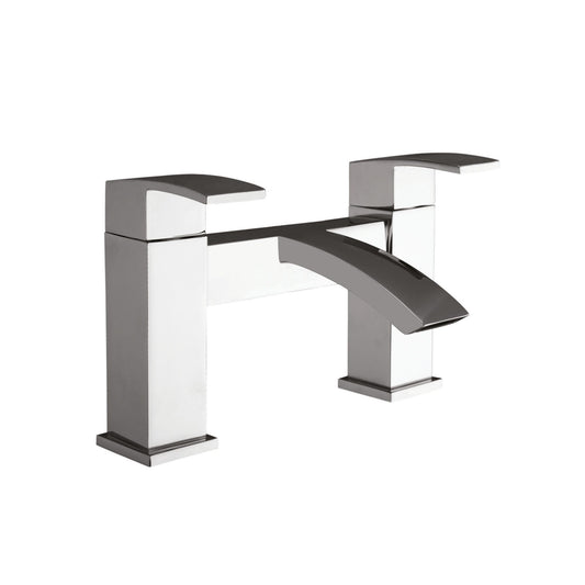 Descent Bath Filler Mixer – 3‑Hole Deck or Wall-Mounted, Chrome